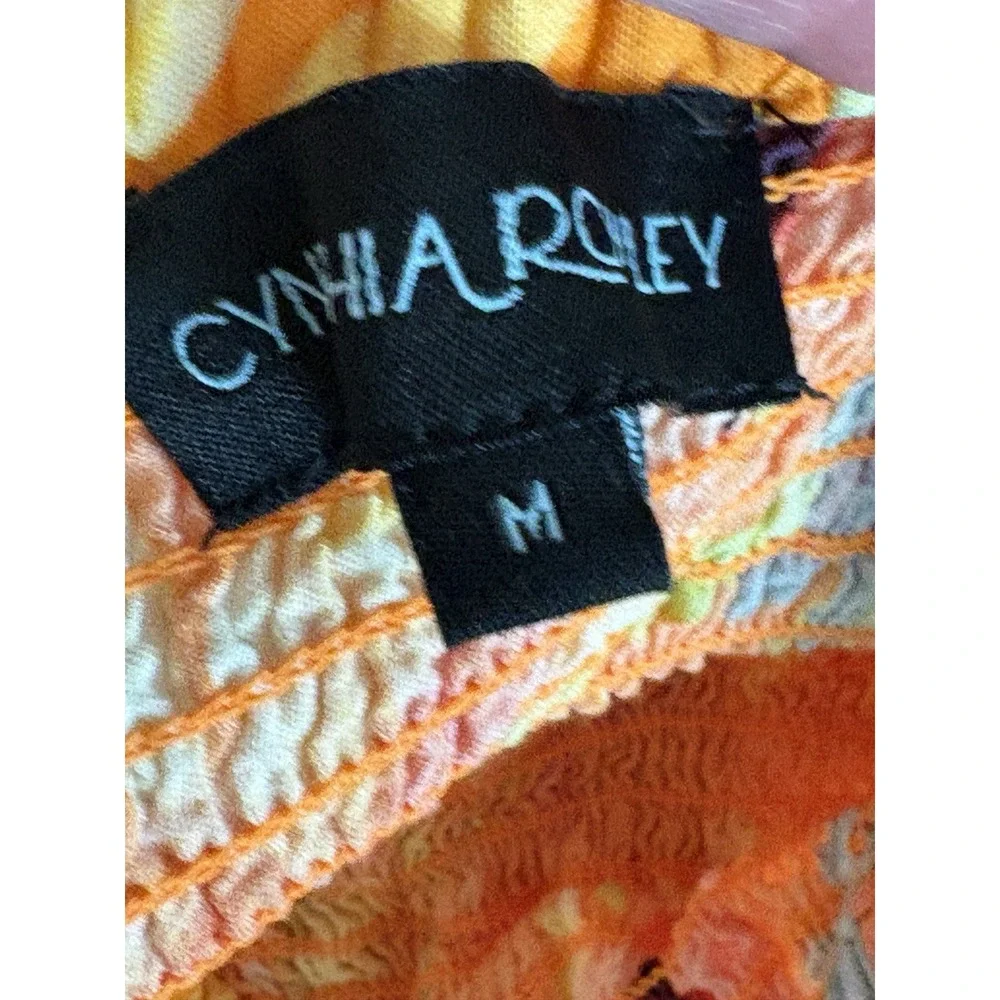 Cynthia‎ Rowley Skirt Womens Medium Multicolor Floral Boho Button Front Maxi